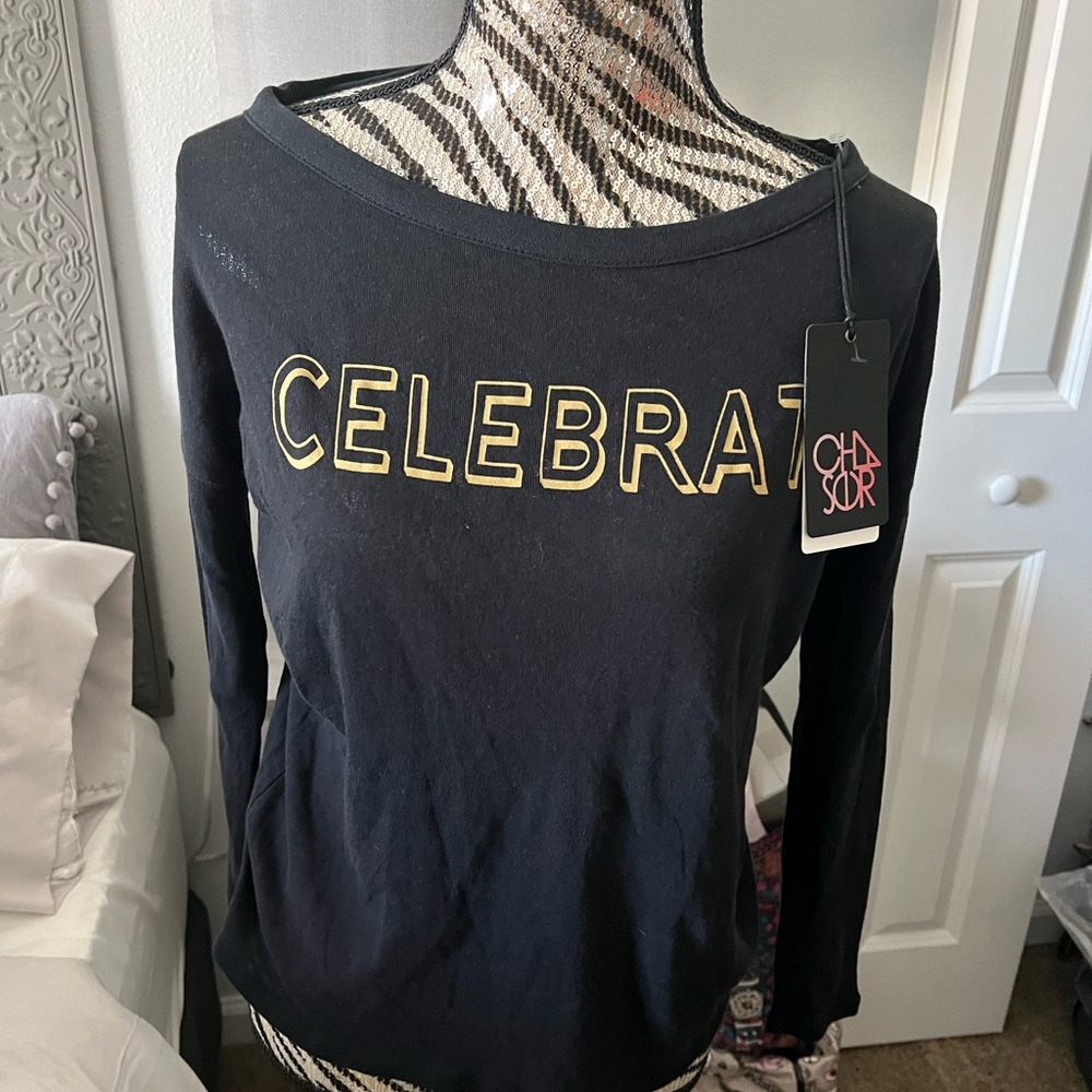 Chaser Black Long Sleeve with Gold Accents